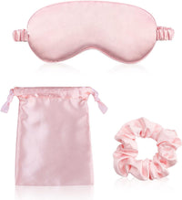 Antifaz Para Dormir De Seda De Morera, Suave Satén Antiluz, Protección Para El Sueño, Para Descanso Y Viaje (Rosa)