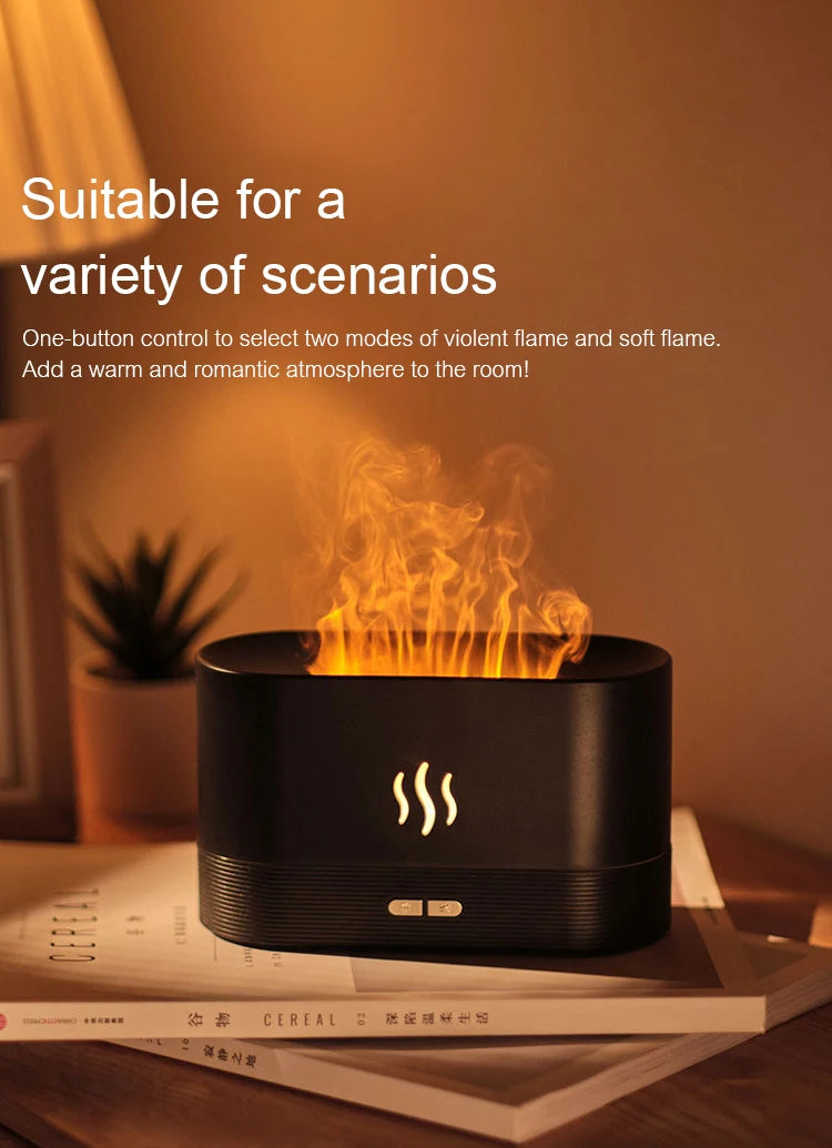 Difusor de Aromas con Llama LED — Ambiente Nocturno