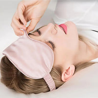 Antifaz Para Dormir De Seda De Morera, Suave Satén Antiluz, Protección Para El Sueño, Para Descanso Y Viaje (Rosa)